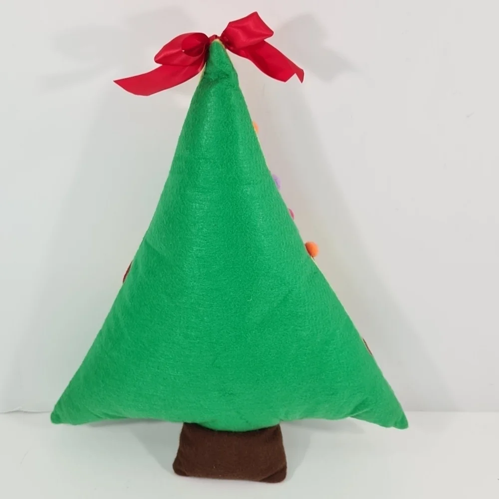 Felt Christmas Tree Accent Pillow